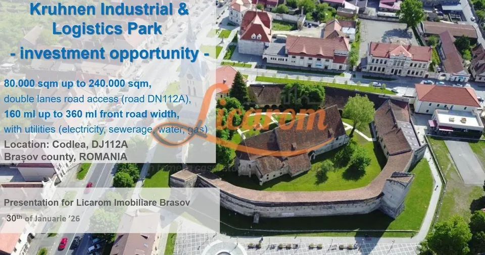 Codlea teren constructii industriale sau logistice 8 ha pana la 24 Ha